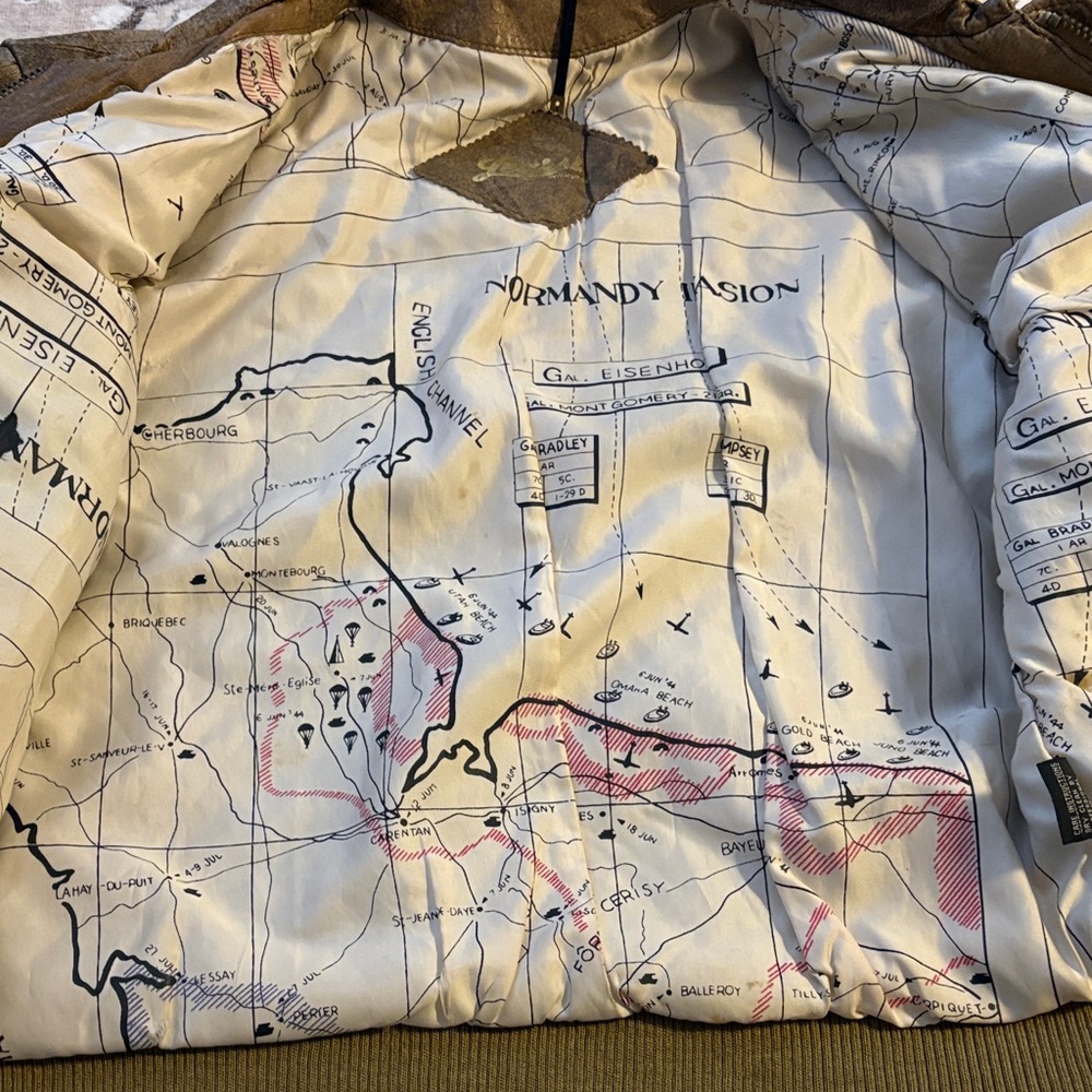 RARE Vintage Genuine leather aviation flight Bomber Jacket Learsi International - Picture 5 of 16